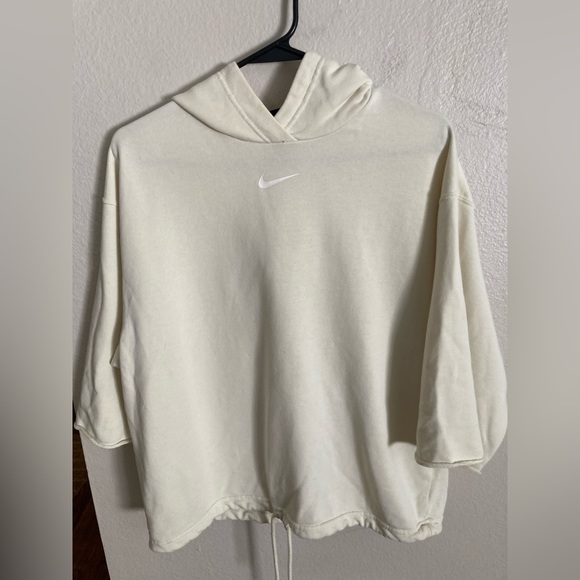 Nike Icon Clash Cream Boxy Sweatshirt with Tie Front Size Small - Picture 4 of 5